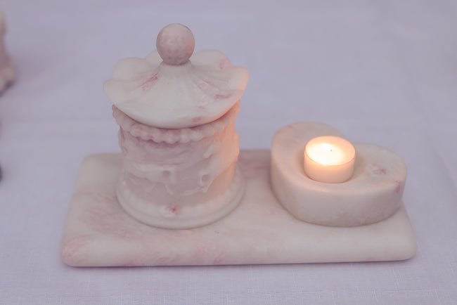 Pastel Rainbow Rose Carousel Carriage Scented Candle Jar