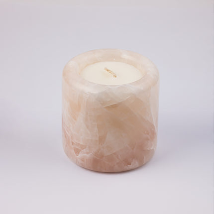 Alabaster Cylinder Candle