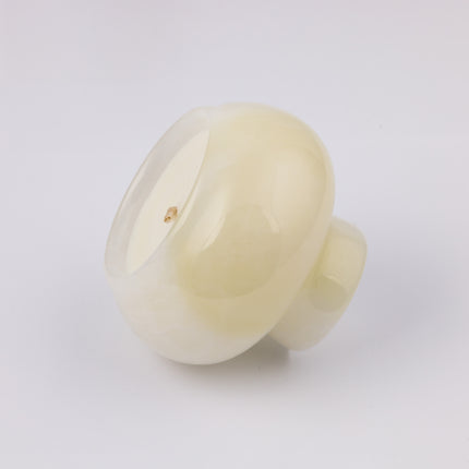 Alabaster White Onyx Mushroom Candle