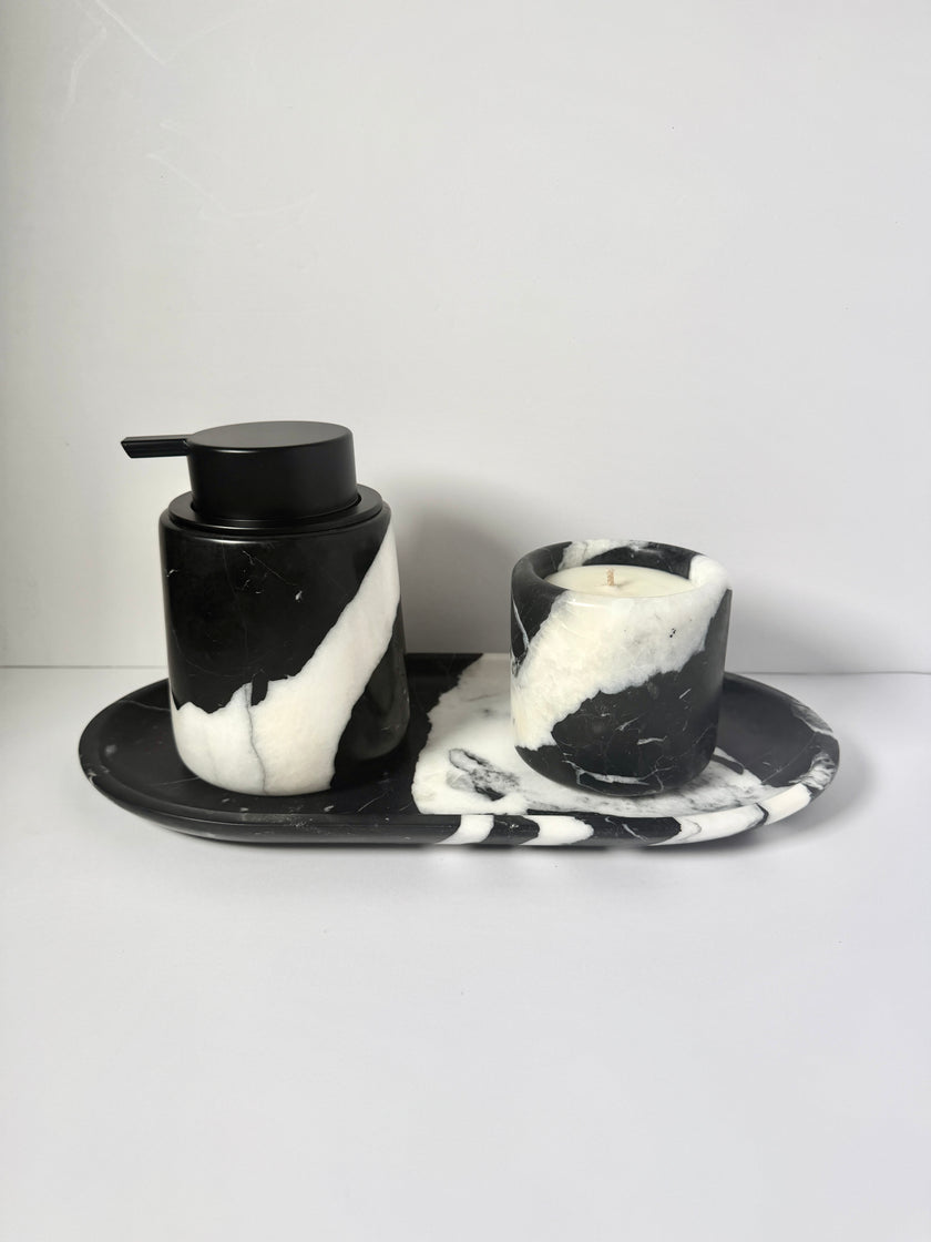 Noir Vein Marble Bathroom Set