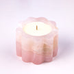 Pink Onyx Scalloped Petal Rim Candle