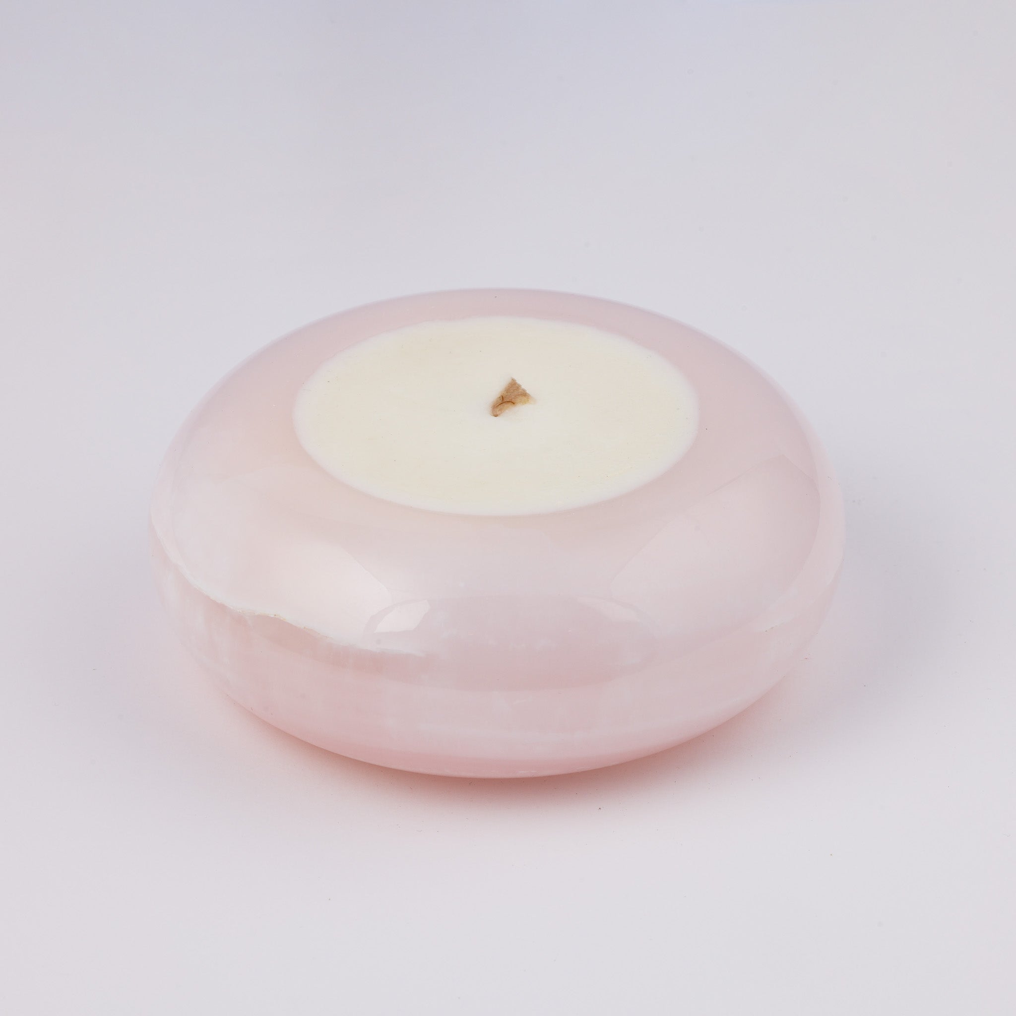 Pink Onyx Chubby Candle Holder