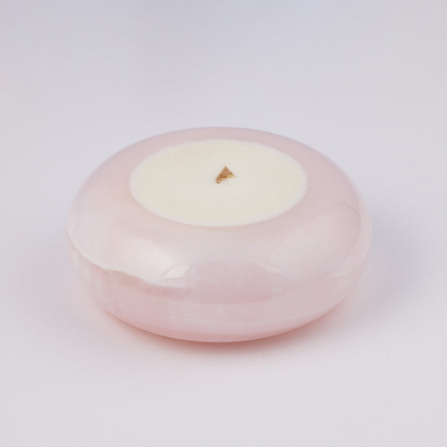 Pink Onyx Chubby Candle Holder