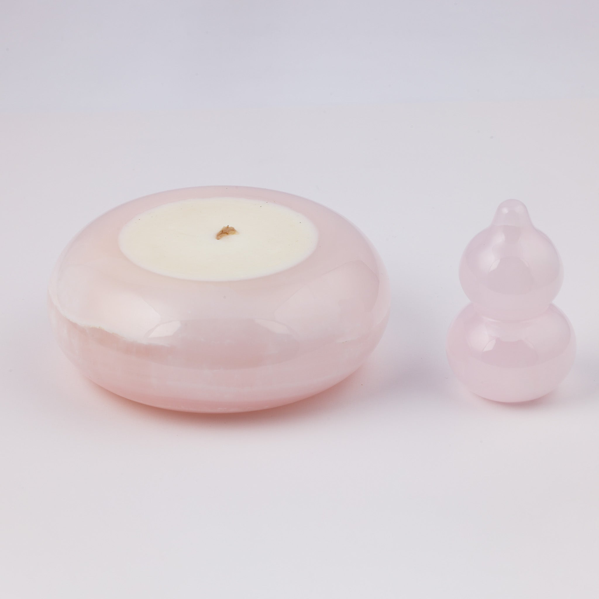 Pink Onyx Chubby Candle Holder