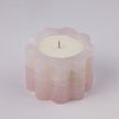 Pink Onyx Scalloped Petal Rim Candle