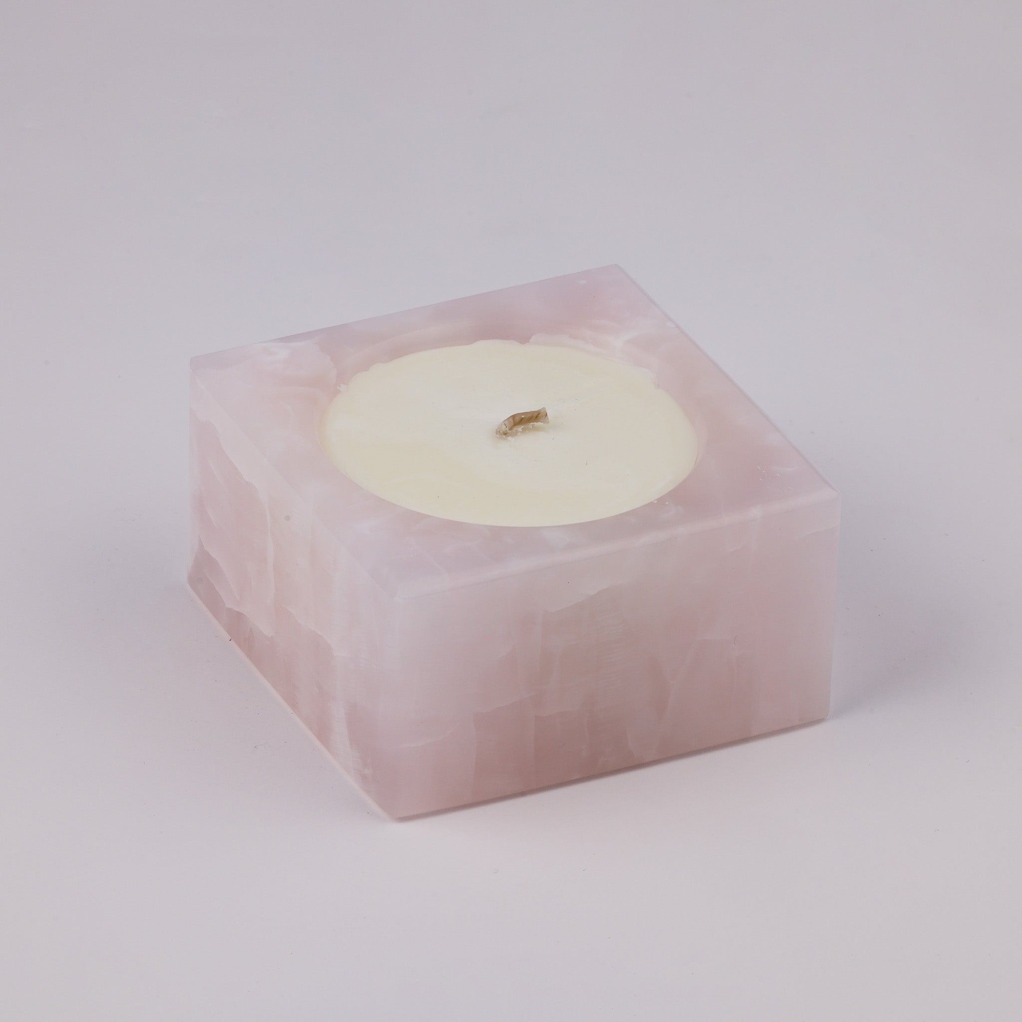 Pink Onyx Square Candle