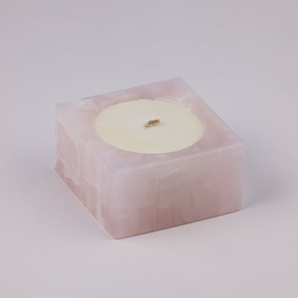 Pink Onyx Square Candle