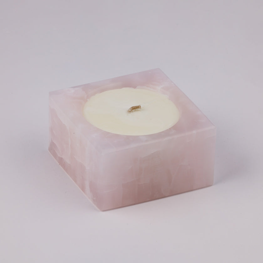 Pink Onyx Square Candle