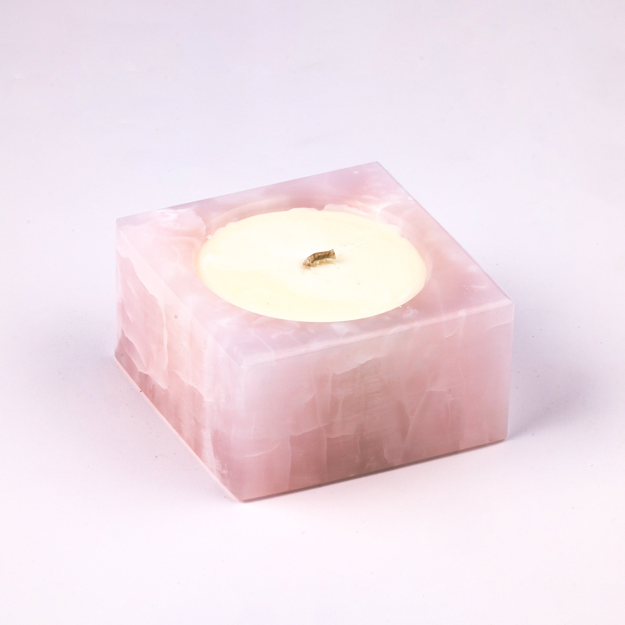 Pink Onyx Square Candle