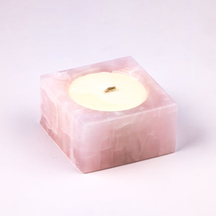 Pink Onyx Square Candle