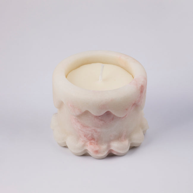 Pastel Rainbow Rose Cake Candle