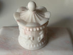 Pastel Rainbow Rose Carousel Carriage Scented Candle Jar